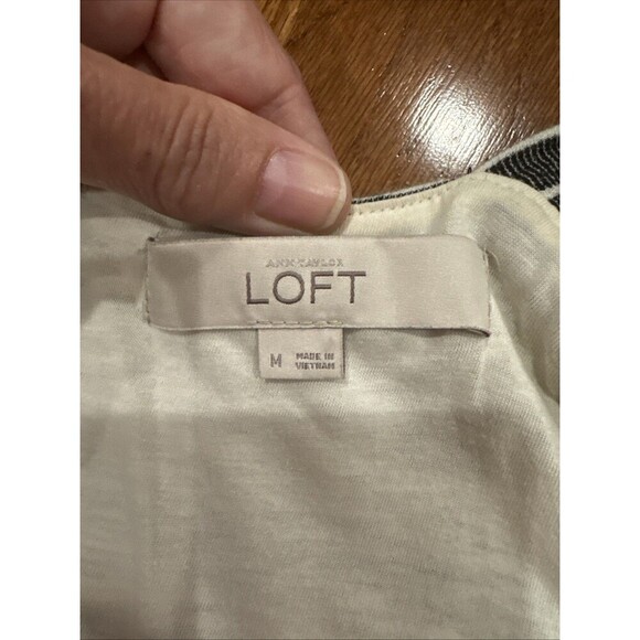 Ann Taylor LOFT Women's Striped Square Neck Mini Dress Medium Summer Casual - Picture 5 of 7